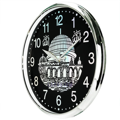 Jam Dinding Analog Nuansa Islami Trendy Silver Chrome JDTRENT-7319NISIL