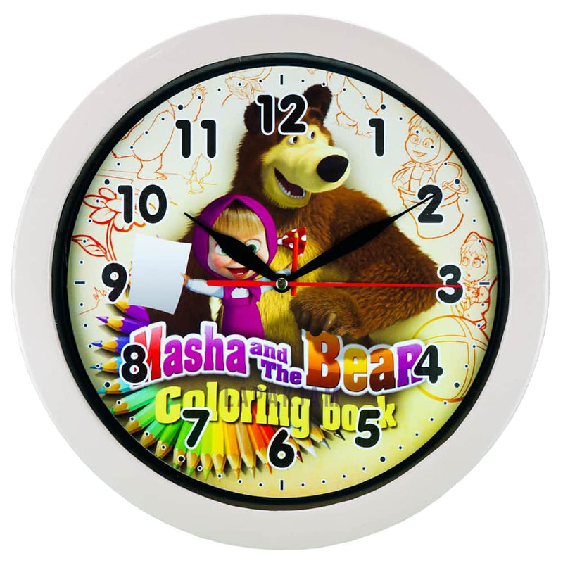 Jam Dinding Analog Karakter Anak Esa Putih JDESA848MSPUT