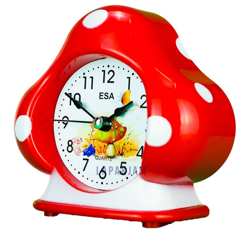 Jam Weker Analog Polos Minimalis Esa Merah WEES107MER