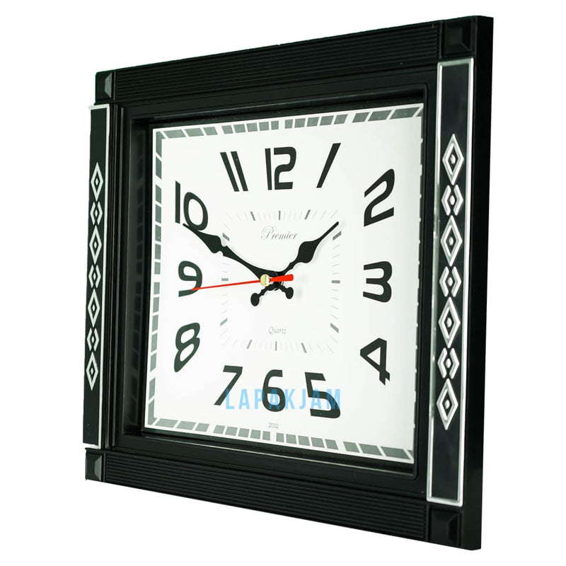Jam Dinding Analog Polos Minimalis Premier Silver JD4333BLASIL
