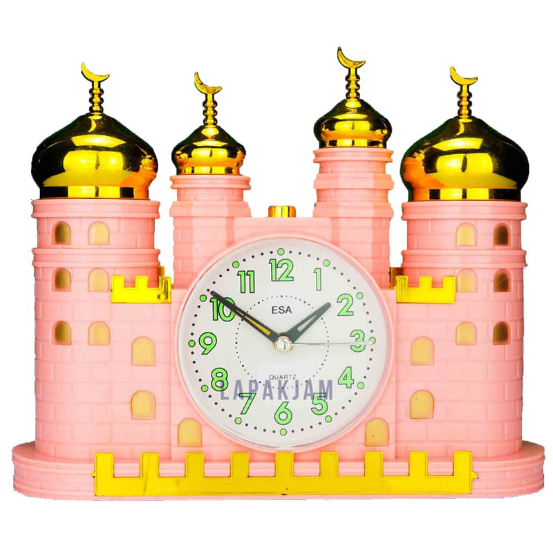 Jam Weker Analog Nuansa Islami Esa Pink WEESA23MSPIN