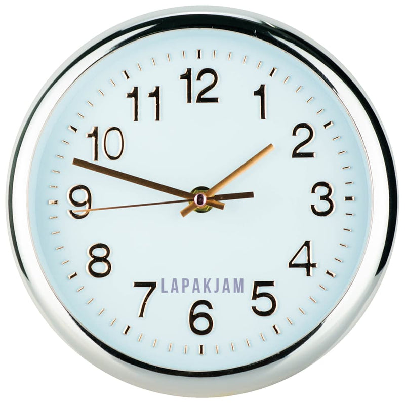 Jam Dinding Analog Polos Minimalis Kikai Gold JDKIKAKK3183PUTGOL