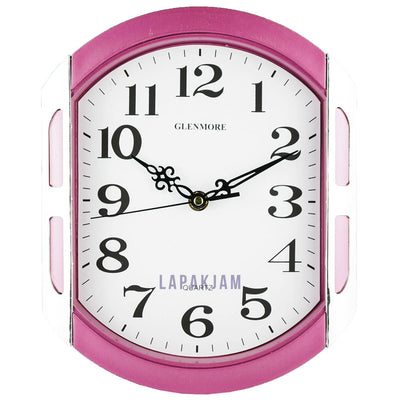 Jam Dinding Analog Polos Minimalis Glenmore Pink JDGLGM5108PIN