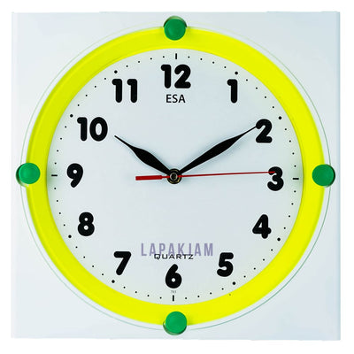 Jam Dinding Analog Polos Minimalis Esa Kuning JD0070ESA071KU