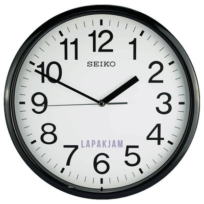Jam Dinding Analog Polos Minimalis Seiko Hitam JDSEIQXA756KHIT