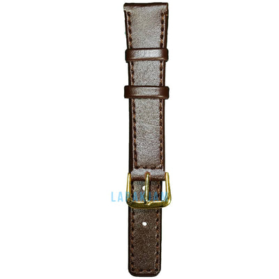 Tali Jam Tangan Kulit Alba AL-241-18 Ukuran 18 mm Coklat Tua