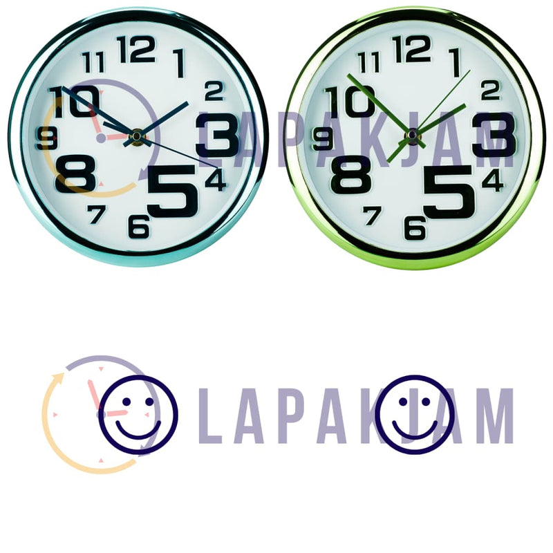 Jam Dinding Analog Polos Minimalis Kikai Biru JDKIKAKK3210BIR