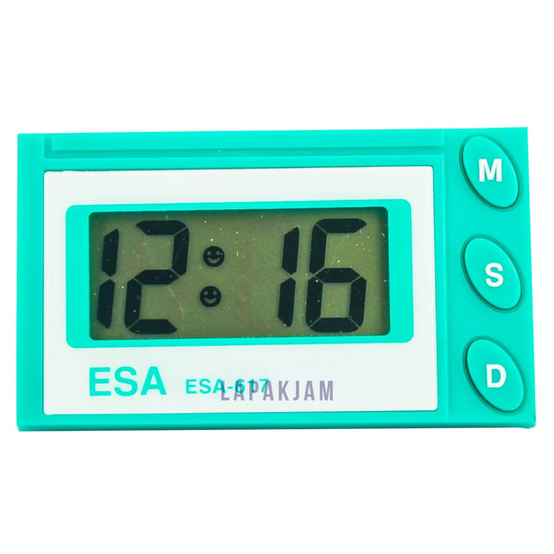 Jam Mobil Digital Polos Minimalis Esa Hijau JMES617HIJ