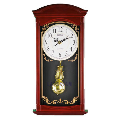 Jam Dinding Analog Polos Minimalis Goldstone Maroon JDESAGS-1521BMAR