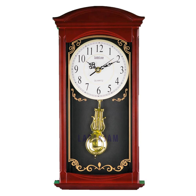 Jam Dinding Analog Polos Minimalis Goldstone Maroon JDESAGS-1521BMAR