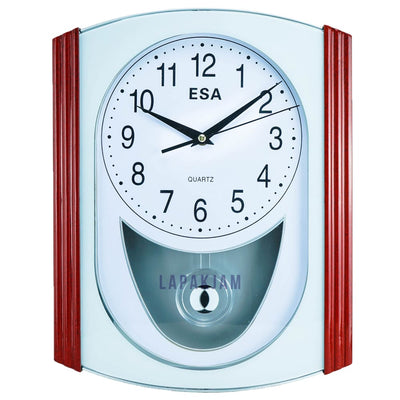 Jam Dinding Bell & Bandul Polos Minimalis Esa Merah JDESX1389AMER
