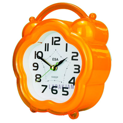 Jam Weker Analog Polos Minimalis Esa Orange WEESAH18ORA