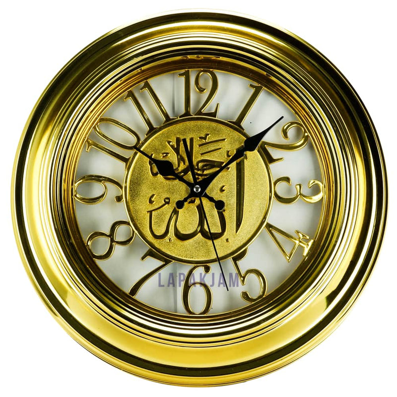Jam Dinding Analog Kaligrafi Esa Gold JDESM3189AGOL