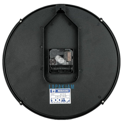 Jam Dinding Analog Polos Minimalis Mirado Hitam Silver JD75-804WIBL