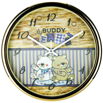 Jam Dinding Analog Animal Pioneer Gold JD75D2BRO
