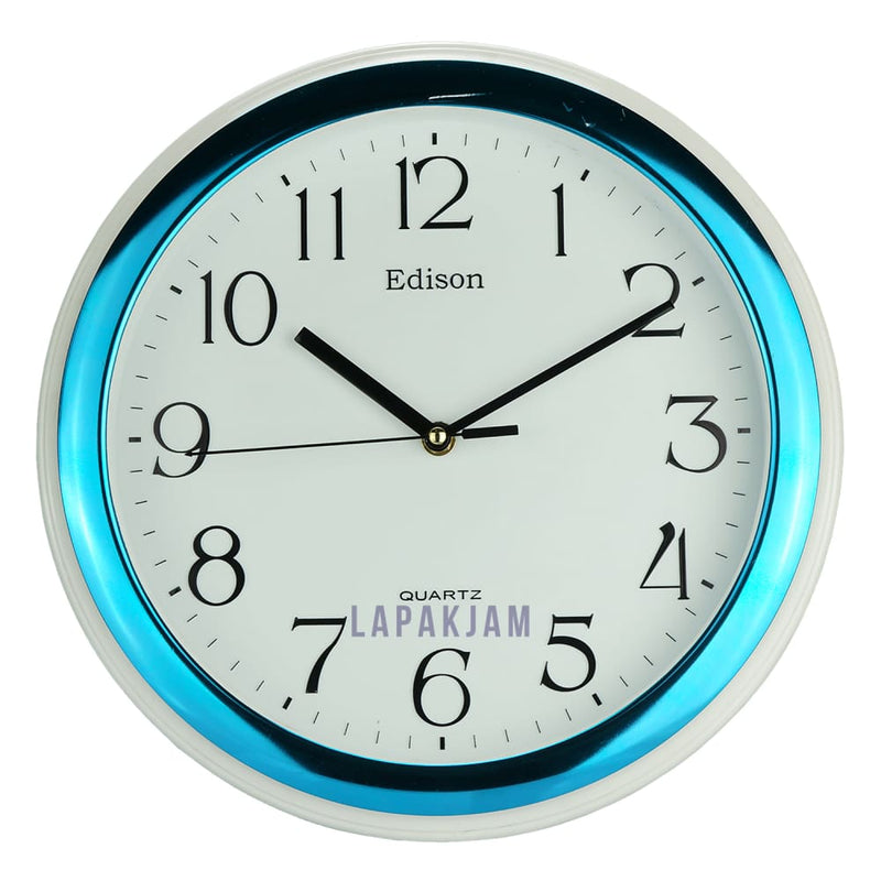 Jam Dinding Analog Polos Minimalis Edison Toska JDEDEDW31TTOS