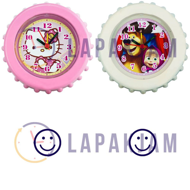 Jam Weker Analog Karakter Anak Esa Pink WE20KAI04KPN