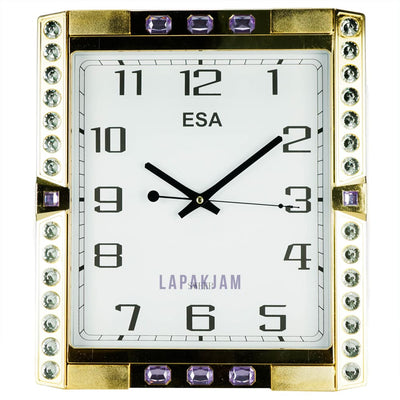 Jam Dinding Analog Polos Minimalis Esa Gold JDESS-5915AGOL