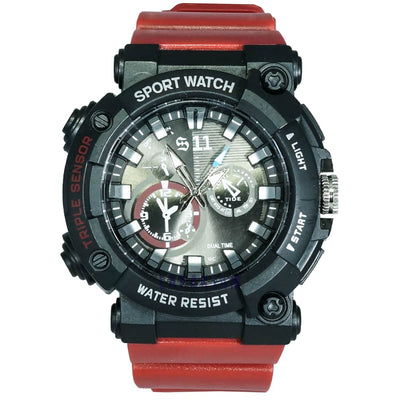 Jam Tangan Analog Casual 511-A1 Merah Hitam JA511-A1AMERHIT