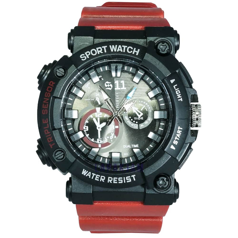 Jam Tangan Analog Casual 511-A1 Merah Hitam JA511-A1AMERHIT