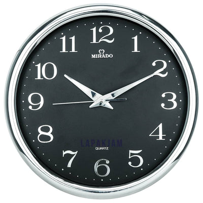 Jam Dinding Analog Polos Minimalis Mirado Silver JD00-805BA-SIL