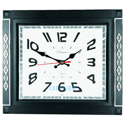 Jam Dinding Analog Polos Minimalis Premier Silver JD4333BLASIL