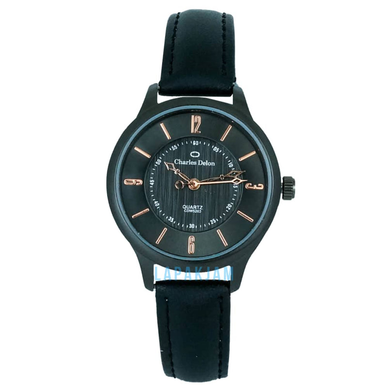 Jam Tangan Analog Formal Charles Delon Hitam JACHARCDW5203KHIT