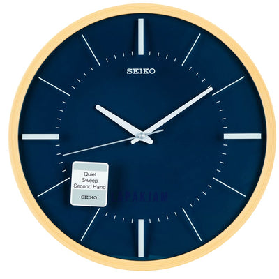 Jam Dinding Analog Polos Minimalis Seiko Kuning JDSEQX731Y