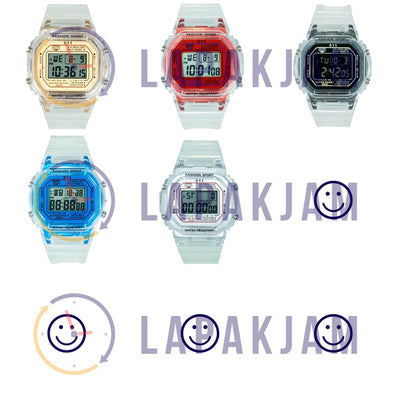 Jam Tangan Digital Sporty 511-KT210 Putih Gold JA511-KT210DTPUTGOL