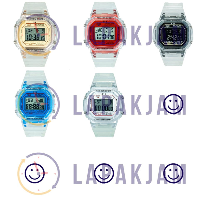 Jam Tangan Digital Sporty 511-KT210 Putih Gold JA511-KT210DTPUTGOL