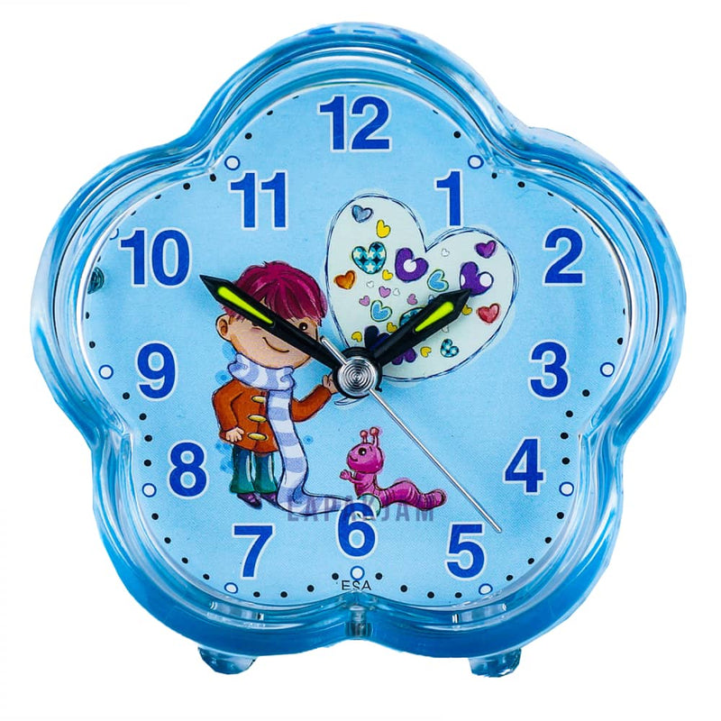 Jam Weker Analog Polos Minimalis Esa Biru WEESA3203BIR