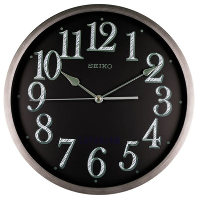 Jam Dinding Analog Polos Minimalis Seiko Hitam Abu JDSEQXA706KHIT