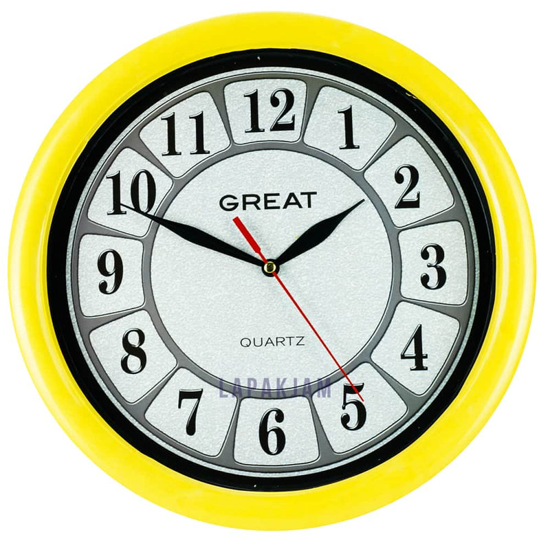 Jam Dinding Analog Bunga Great Kuning JDGREA777G-5KUN