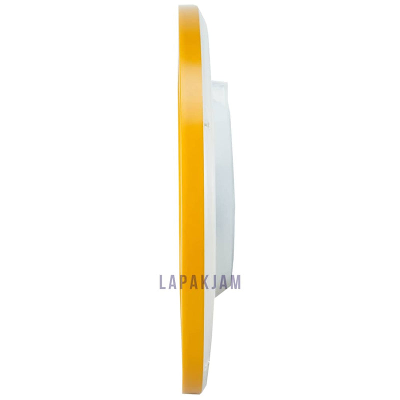 Jam Dinding Analog Polos Minimalis Stylo Kuning JDST3252KUN