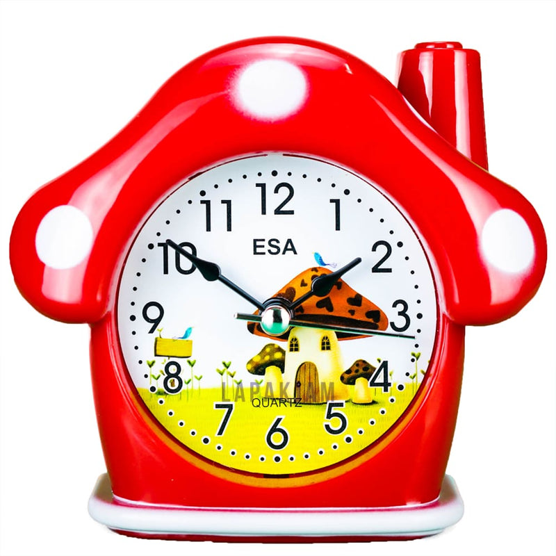 Jam Weker Analog Polos Minimalis Esa Merah WEES109MER