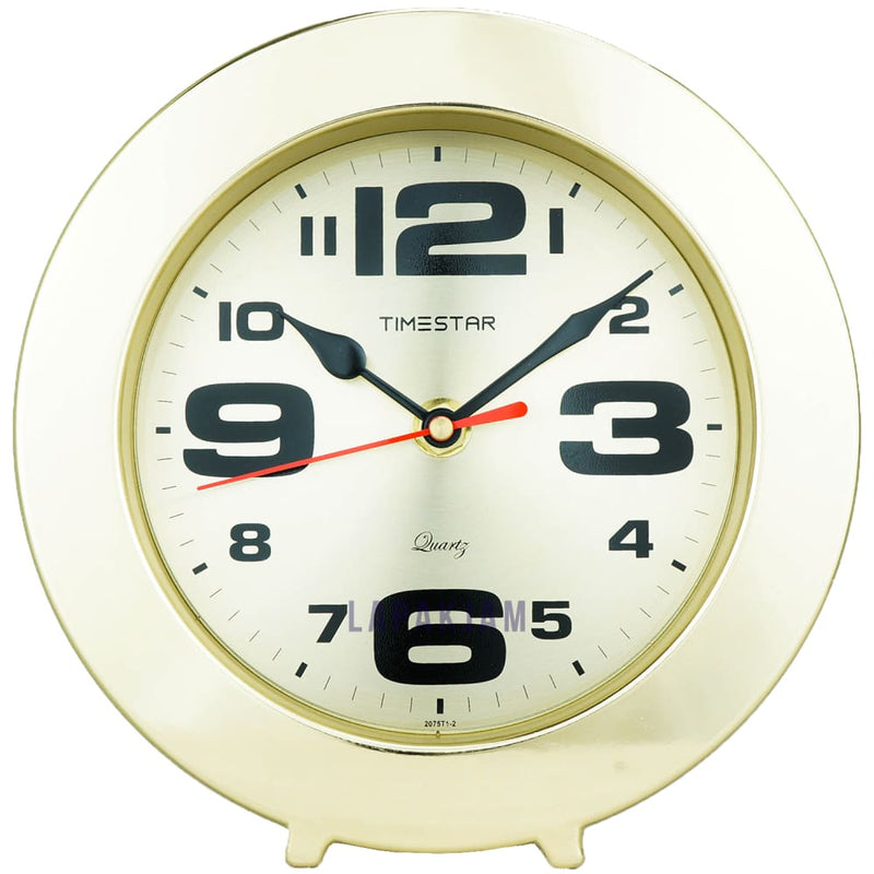 Jam Dinding Analog Polos Minimalis TimeStar Gold JD63205T12GOL