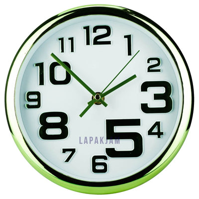 Jam Dinding Analog Polos Minimalis Kikai Hijau JDKIKAKK3210HIJ