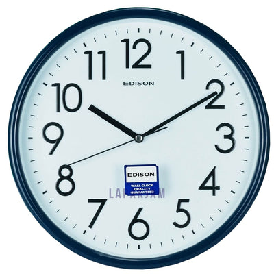 Jam Dinding Analog Polos Minimalis Edison Biru tua JDEDISEDW315-T5BIRTUPUT