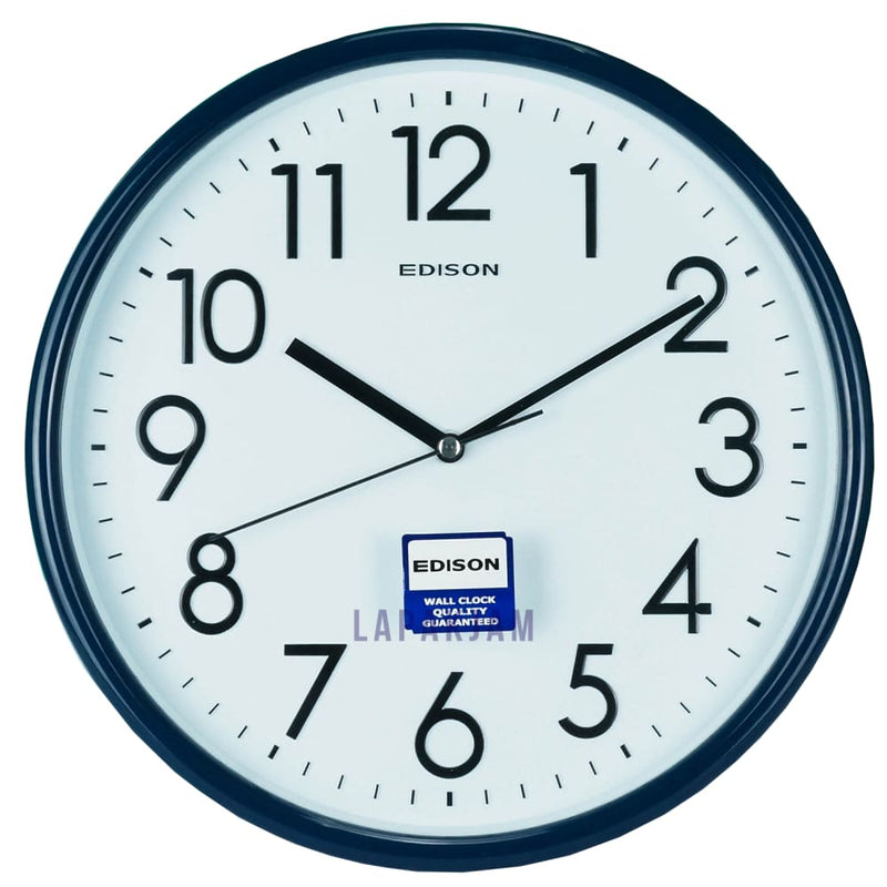 Jam Dinding Analog Polos Minimalis Edison Biru tua JDEDISEDW315-T5BIRTUPUT