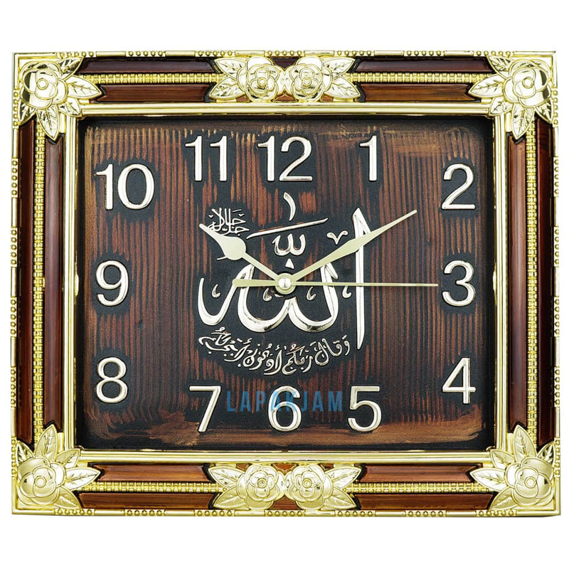 Jam Dinding Analog Kaligrafi Nikko Coklat JDNINK8955COK