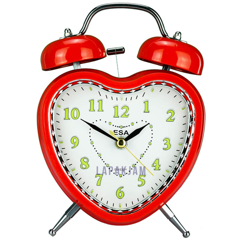 Jam Weker Analog Polos Minimalis Esa Merah WE0070ESA622ME