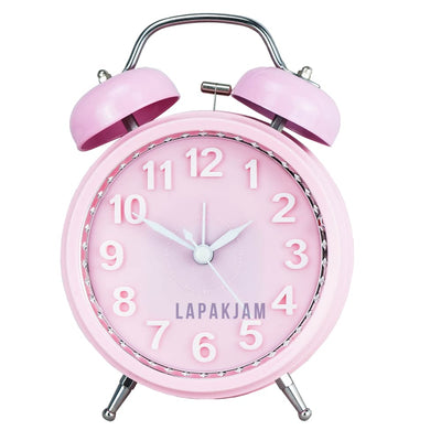 Jam Weker Analog Polos Minimalis Esa Pink WEKI60D-TEPPIN