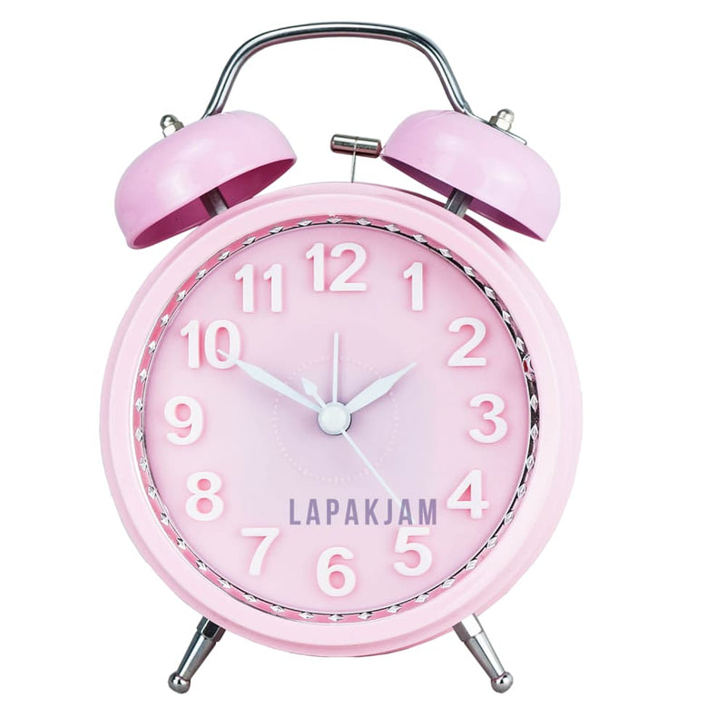 Jam Weker Analog Polos Minimalis Esa Pink WEKI60D-TEPPIN