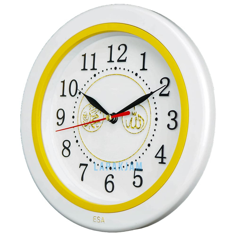 Jam Dinding Analog Kaligrafi Esa Kuning JD0028ESA714KU