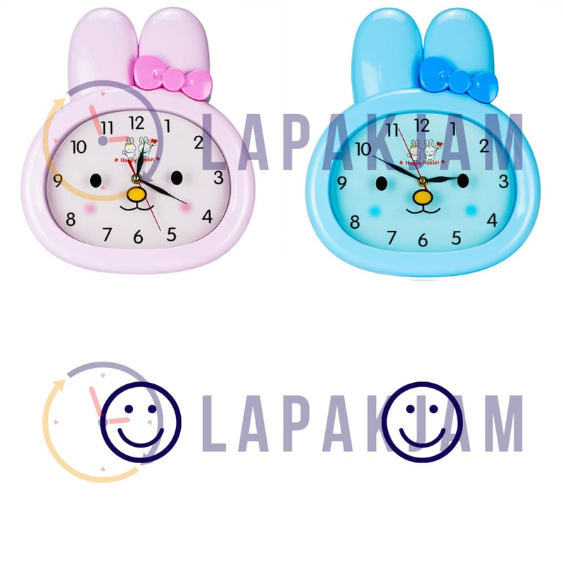 Jam Dinding Analog Karakter Anak HappyDay Pink JDHD9901PIN
