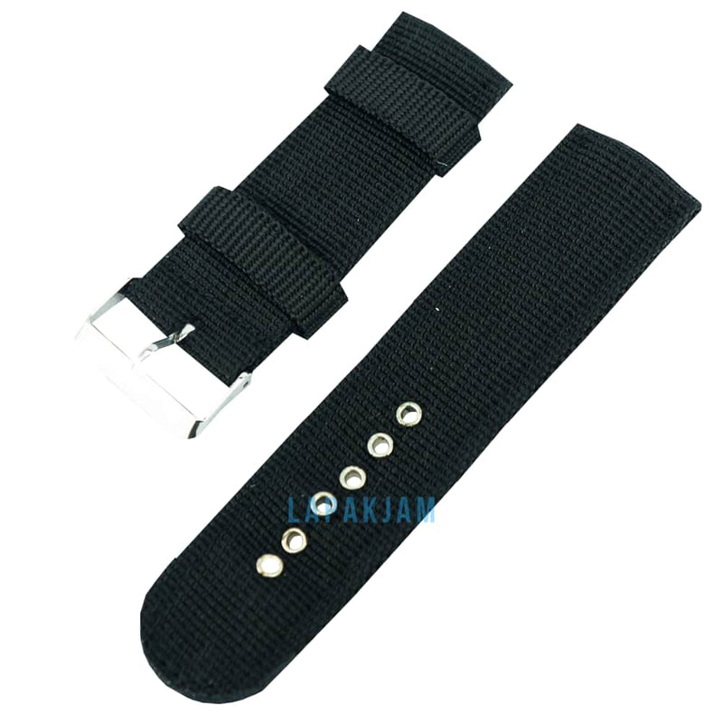 Tali Jam Tangan Kanvas/Kain Polos Fashion Tidak ada Merk Hitam TA016NYLO26HIT