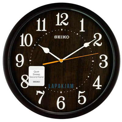 Jam Dinding Analog Polos Minimalis Seiko Coklat JDSEIKQXA718BCOK