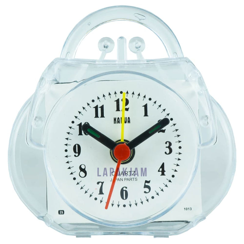 Jam Weker Analog Polos Minimalis Esa Transfarans WEKA841TRA