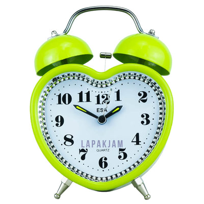 Jam Weker Analog Polos Minimalis Esa Hijau WEES83HIJ