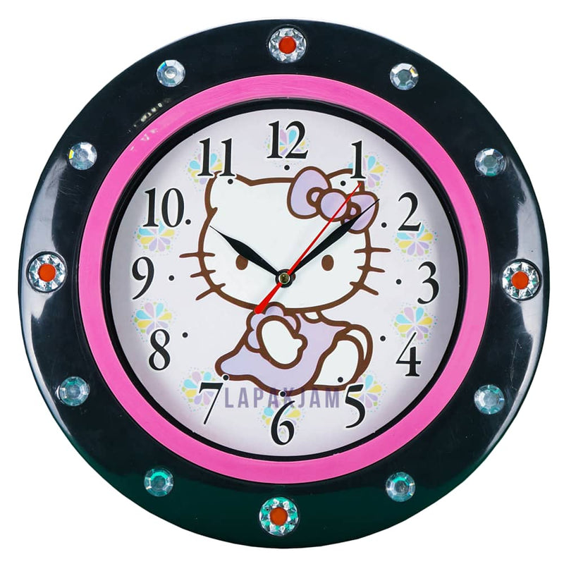 Jam Dinding Analog Karakter Anak Esa Pink JDESA747HKPIN